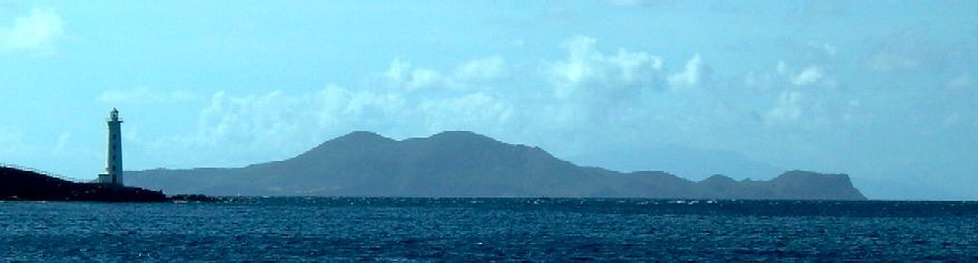 Lighthouse, S Guadeloupe: Les Saintes & Dominica on the horizon