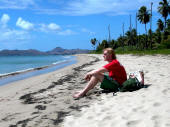Tris on Pinney's Beach, Nevis