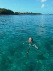 Mustique: Snorkelling off the boat in Britannia Bay